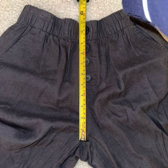 LOFT Outlet Women’s Dark Gray Linen Blend Pants Size Small Petite - Picture 10 of 11